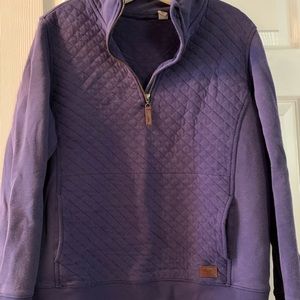 LLBean quilted half zip